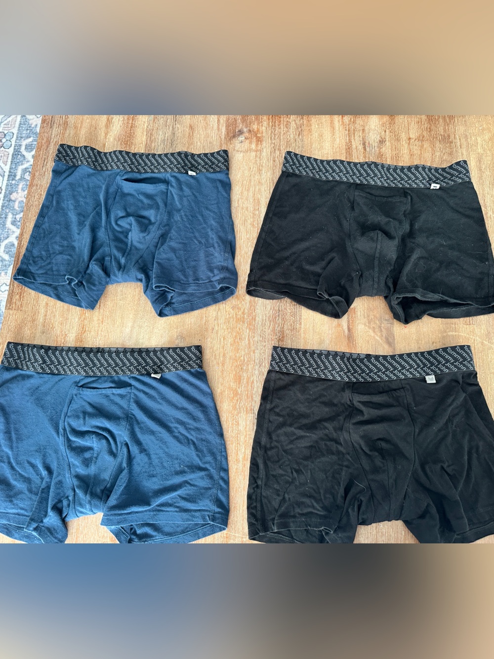 Tommy John Hammock Pouch Boxer Brief Lot 4 Small S Cotton Black Navy Underwear